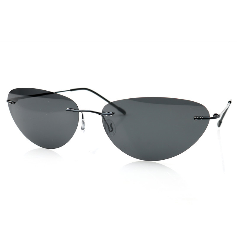 패션 무테 선글라스, 캣아이 형태, 금속 프레임, 편광 - Fishing Sunglasses Polarized 리뷰 및 가격
